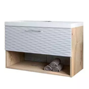 Тумба под раковину подвесная Stella Polar Ундина 70 белая