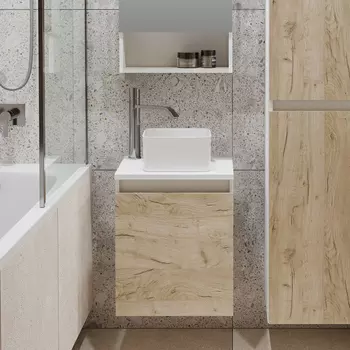 Тумба под раковину Runo Бари 40 крафтовый дуб