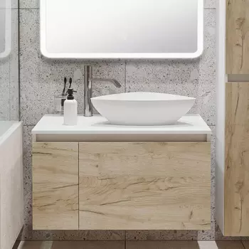 Тумба под раковину Runo Бари 80 крафтовый дуб