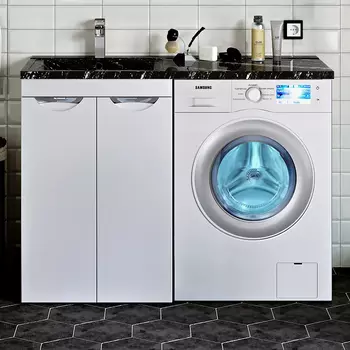 Тумба под раковину Runo Лира 60, под стиральную машину