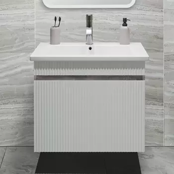 Тумба под раковину Runo Модена 65 железный камень