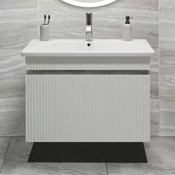 Тумба под раковину Runo Модена 75 железный камень