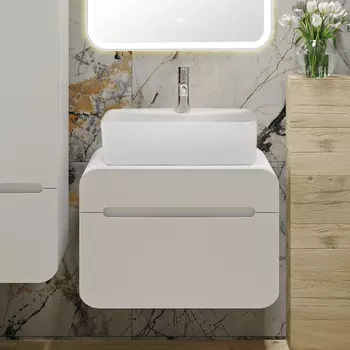 Тумба под раковину Runo Ницца 60 белая