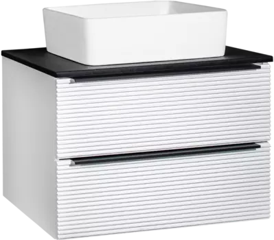 Тумба под раковину Runo Орлеан 70 белая матовая, черная