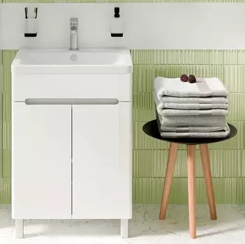 Тумба под раковину Runo Парма 60, напольная, 2 двери