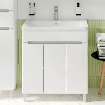 Тумба под раковину Runo Парма 75, напольная, 3 двери