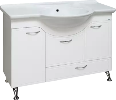 Тумба под раковину Runo Севилья 105 с бельевой корзиной