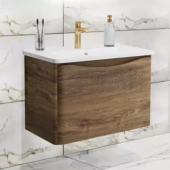 Тумба под раковину Runo Тоскана 60 темное дерево