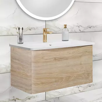 Тумба под раковину Runo Тоскана 80 светлое дерево