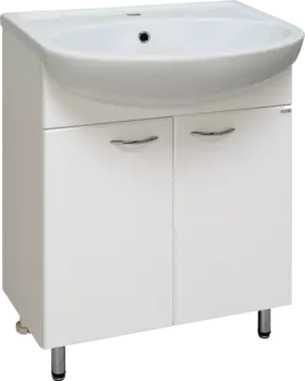 Тумба под раковину Runo Уют 60 белая