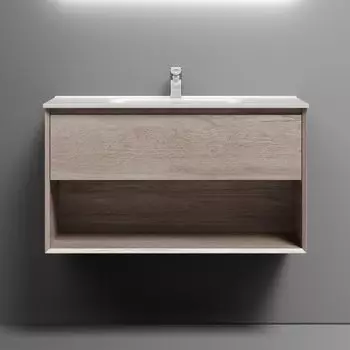 Тумба под раковину Sancos подвесная Marmi 1.0 90 Дуб галифакс натуральный MR1.090EG