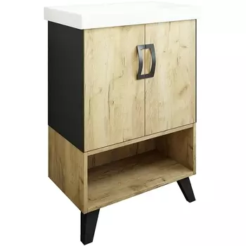 Тумба под раковину Sanflor Выборг 60 дуб золотой (С16293)