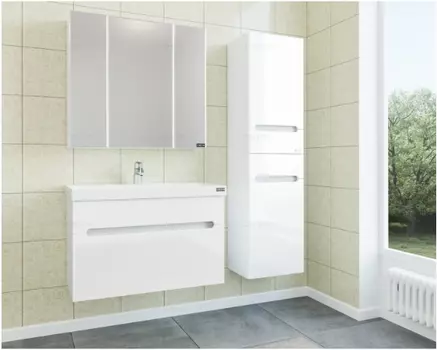 Тумба под раковину подвесная Санта Лондон 80 белый