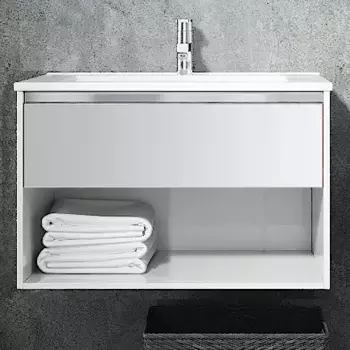 Тумба под раковину Sanvit Контур 75 белый глянец