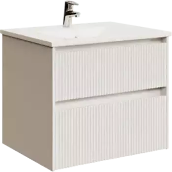 Тумба под раковину Sanvit Рольф-2 60 белый глянец