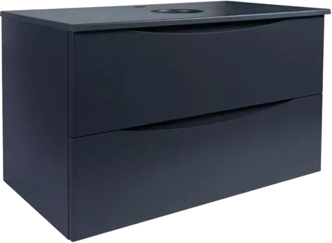 Тумба под раковину со столешницей BOND Cube 80 подвесная, серая матовая