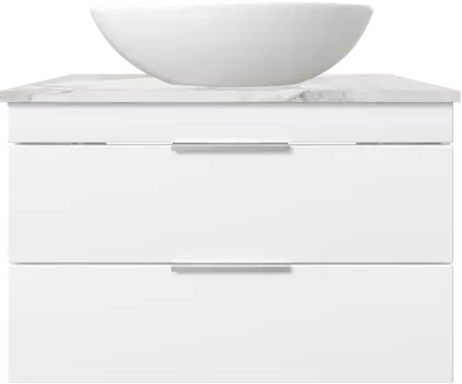 Тумба под раковину со столешницей STWORKI Копенгаген 80 белая, сатиновая белая