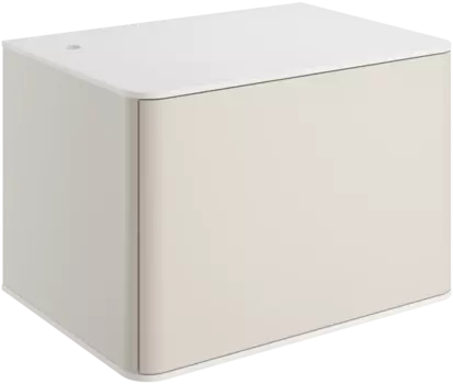 Тумба под раковину со столешницей STWORKI Ноттвиль 60 бежевый шелк, с отверстием под смеситель