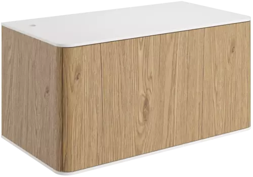 Тумба под раковину со столешницей STWORKI Ноттвиль 80 дуб верона, с отверстием под смеситель