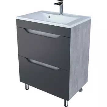 Тумба под раковину Stella Polar Абигель 80 серый