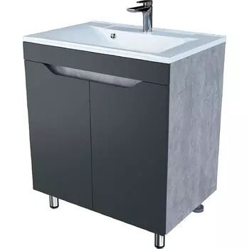 Тумба под раковину Stella Polar Абигель 80 серый