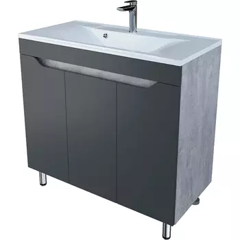 Тумба под раковину Stella Polar Абигель 90 серый