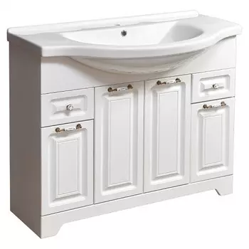 Тумба под раковину Stella Polar Кармела Элеганс 105 белый