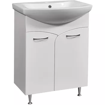 Тумба под раковину Stella Polar Волна Балтика 60 белый