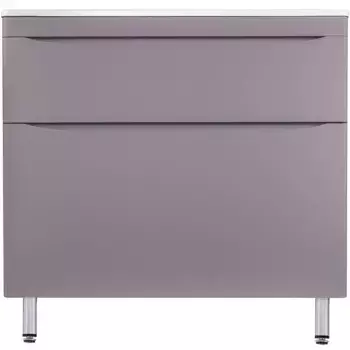 Тумба под раковину Style Line Бергамо 90 напольная серый матовый