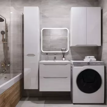 Тумба под раковину Style Line Марелла 60 белая глянцевая