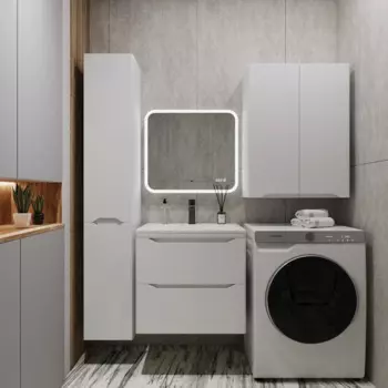 Тумба под раковину Style Line Марелла 60 белая матовая