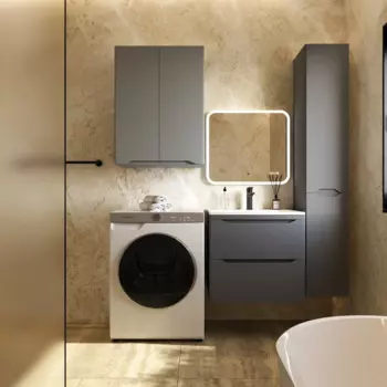 Тумба под раковину Style Line Марелла 60 серая матовая