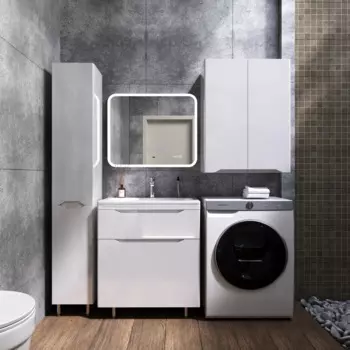 Тумба под раковину Style Line Марелла 70 белая глянцевая