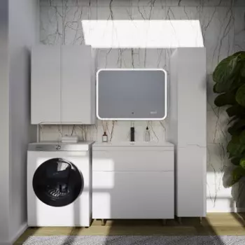 Тумба под раковину Style Line Марелла 80 белая матовая