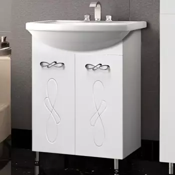 Тумба под раковину Style Line Венеция 55 белая, под раковину Rosa Уют 55