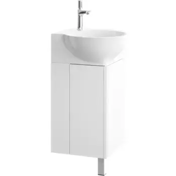 Тумба под раковину без столешницы Aqwella Porto 45 угловая, белая, фурнитура белая