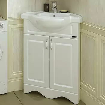 Тумба под раковину угловая Санта Верона 60 белый