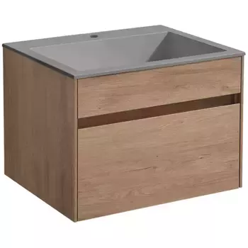 Тумба под раковину Vincea Chiara 60 подвесная, натуральный дуб