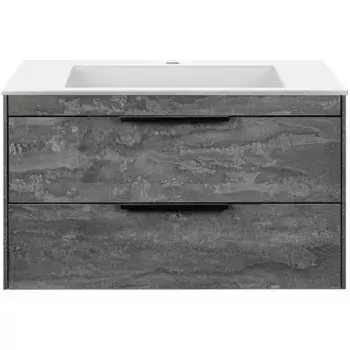 Тумба под раковину Vincea Chiara 2D 80, подвесная, 2 ящика, камень