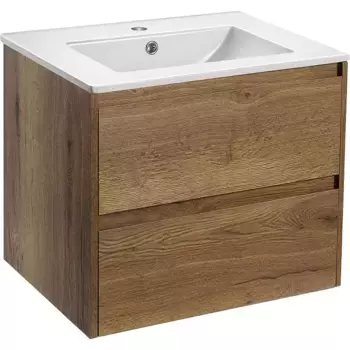 Тумба под раковину Vincea Gio 60 подвесная, дуб табак