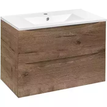 Тумба под раковину Vincea Mia 75, подвесная, дуб винтаж