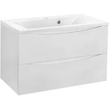 Тумба под раковину Vincea Mia 90, подвесная, белая глянцевая