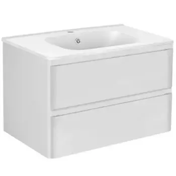 Тумба под раковину Vincea Vico 80 подвесная, белая глянцевая