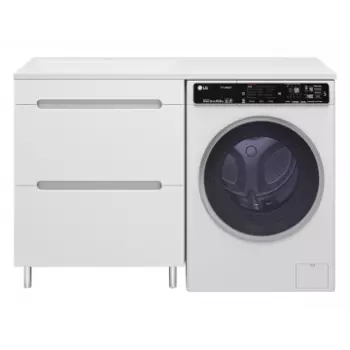 Тумба под стиральную машину Misty Байкал 70 белая глянцевая