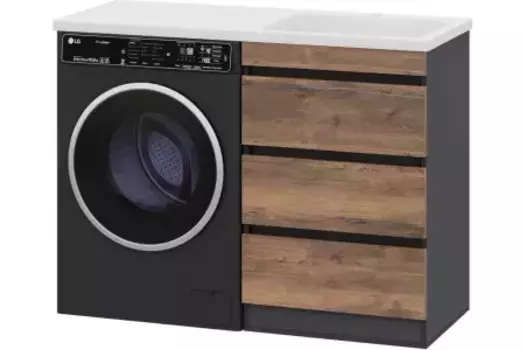 Тумба под стиральную машину Misty Коломбо 60 темное дерево