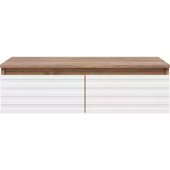 Тумба подвесная Brevita Dakota 80 белый, светлое дерево белый матовый, дуб галифакс олово