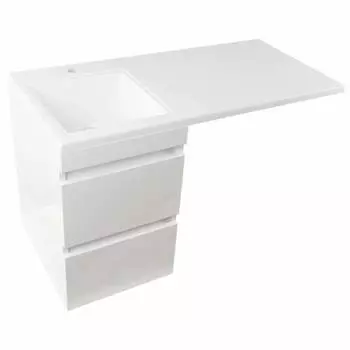 Тумба подвесная "Даллас 100", Люкс белая, PLUS