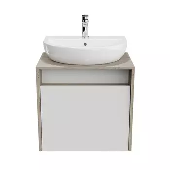 Тумба под раковину KERAMA MARAZZI Pro 60 подвесная, белый, дуб орегон