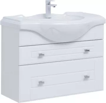 Тумба Рондо 85 2 ящ. (Yatao) цв. белый глянец (304289)