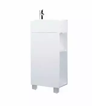 Тумба с раковиной 1MarKa Laura 40 белая глянцевая